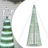 vidaXL Osvetljena novoletna jelka stožec 1028 LED hladno bela 403 cm | Shoptok.si