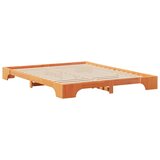  Krevetna konstrukcija Smeđa 160 x 210 cm Čvrsto borovo drvo | shoptok.hr