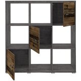 XORA regal 122,5/125,8/38 cm rjava, siva | Shoptok.si