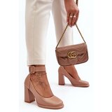 Kesi High-heeled pumps with buckle, beige Idovana Cene