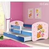 Dječji krevet ACMA s motivom, bočna plava + ladica 160x80 cm 33 Cats | shoptok.hr