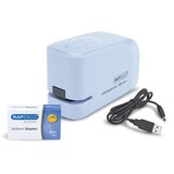 Rapesco Spenjač baterijski + usb 626EL + sponke 26/6 15L sv.moder 1452, (20377857) Cene