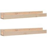  Zidne police 2 kom 80 x 12 x 9 cm od masivne borovine | shoptok.hr
