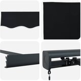  Skrovita tenda Crna 4 × 3 m Platno i Aluminij | shoptok.hr