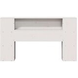 vidaXL Vzglavje s predelki bela 120 cm trdna borovina | Shoptok.si
