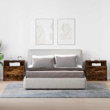  Noćni ormarići s ladicom 2 kom dimljeni hrast 51x31x47 cm | shoptok.hr