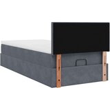 vidaXL Okvir kreveta s madraca tamnosivi 100x200cm baršunasti | shoptok.hr
