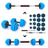 Hms Set utezi šipka ili bučice 30 kg plava boja Hms Set utezi šipka ili bučice 30 kg plava boja Slike