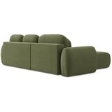 Makamii Zelena sklopiva/s prostorom za odlaganje kutna garnitura od bouclé tkanine (s lijevim kutom/s ležaljkom) Pele – | shoptok.hr