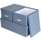 Bigso Box of Sweden Kartonaste škatle za shranjevanje v kompletu 3 ks s pokrovom Inge –