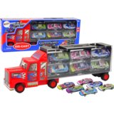Transport Truck and Race Car Set 12pcs.  Transport Truck and Race Car Set 12pcs. Slike