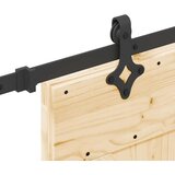 vidaXL Drsna vrata s kompletom vodil 85x210 cm trdna borovina | Shoptok.si