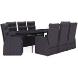 9-dijelni vrtni blagovaonski set s jastucima crni | shoptok.hr