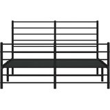  Metalni okvir kreveta uzglavlje i podnožje crni 140x190 cm | Eponuda.com