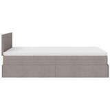 vidaXL Otomanski posteljni okvir z vzmetnico taupe 120x200 cm blago | Shoptok.si
