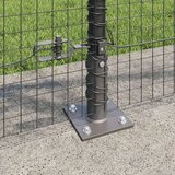  Zavarena žičana ograda sa 13 flanged stupova siva 1 x 25 m čelik | shoptok.hr
