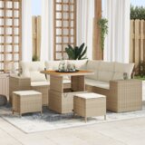 vidaXL Vrtna sedežna garnitura 8 pcs Bež, Kremasta 80 x 80 x 71 cm | Shoptok.si