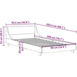  Okvir kreveta bez madraca bijeli 90 x 200 cm masivna borovina | shoptok.hr