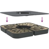 vidaXL Komplet podstavka za senčnik za križna stojala 100 kg PP | Shoptok.si