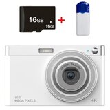 SARAHE C13 2,88-palčni 4K 8X optični zoom teleskopski objektiv HD digitalni fotoaparat, specifikacije: bela + čitalnik kartic + 16G, (22136804) | Shoptok.si