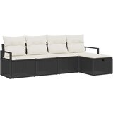  Set sofe 5 kom. 5-Broj sjedala Crna i Krema poliratan | shoptok.hr