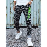 DStreet Spodnie dresowe męskie camo z nadrukiem antracytowe | shoptok.hr