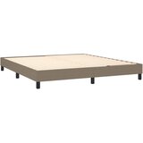  box spring s madracem LED smeđesivi 180x200 cm tkanina | shoptok.hr