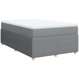 vidaXL Box spring postelja z vzmetnico svetlo siva 120x200 cm blago, (21310043) | Shoptok.si