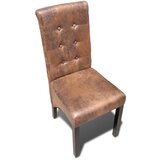 Furnova Jedilni stoli 2 kosa rjavo umetno usnje, (21929187) | Shoptok.si