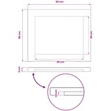  Pravokutni stolni vrh 50 x 50 x 3,5 cm Četvrtasti Tamno smeđa | shoptok.hr
