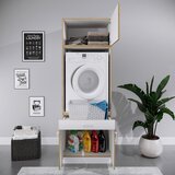 MID.YOU OMARICA ZA PRALNI STROJ bela, medeni hrast | Shoptok.si