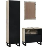  Set namještaja za kupaonicu 3 pcs Bijela 38 x 33 x 160 cm | shoptok.hr