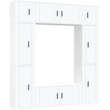  8-dijelni set TV ormarića bijeliod konstruiranog drva Bijela | shoptok.hr