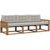  Set vanjskih sofa 3 kom. Prirodna i svjetlosiva | shoptok.hr