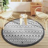 Vanjski tepih ARAKIL crni Ø 160 cm PP | shoptok.hr