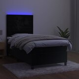 box spring s madracem LED crni 100x200 cm baršun | shoptok.hr