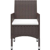  3-dijelni vrtni blagovaonski set s jastucima smeđi | shoptok.hr