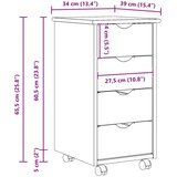  Gležnji kabinet Rjava 65,5 x 34 x 39 cm Masivno borovo les, (5000232536) | Shoptok.si