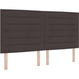 Box spring krevet Tamno smeđa 200 x 200 cm tkanina | shoptok.hr