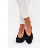 Boto Classic Ballet Flats Made Of Eco Suede Black Osallin | Shoptok.si
