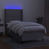  Krevet box spring s madracem LED svjetlosivi 80x200 cm tkanina | shoptok.hr
