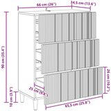  Predalna omara Betonsko siva 66 x 34,5 x 90 cm Inženirski les, (5000232366) | Shoptok.si