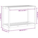  Stol za sadnju s policom 108 x 50 x 75 cm od masivne borovine | shoptok.hr