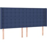  LED uzglavlje plavo 203 x 16 x 118/128 cm od tkanine | shoptok.hr