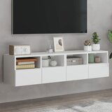 vidaXL Stenske TV omarice 2 kosa bele 60x30x30 cm inženirski les | Shoptok.si