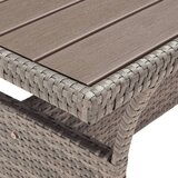 vidaXL vrtna miza siva 120x70x66 cm poli ratan | Shoptok.si