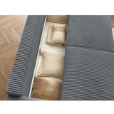 Bobochic Paris Temno siva raztegljiva/s prostorom za shranjevanje sedežna garnitura iz rebrastega žameta 244 cm Chelsea – | Shoptok.si