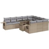vidaXL 11-dijelni set vrtnih sofa od poliratana s jastucima bež | shoptok.hr