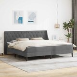  Okvir kreveta s madracem Tamno siva 180 x 200 cm Baršun Cijene