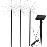 Set 3 zunanjih solarnih LED luči Best Season Firework